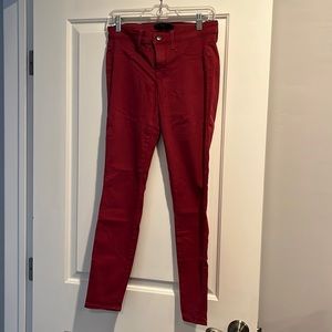 Genetic Denim Red Shane Faux Front Pocket Skinny Jeans - 28